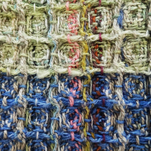 Load image into Gallery viewer, Linen Face Cloth - Green/Blue w/Goats Milk Soap, www.skyloomweavers.com