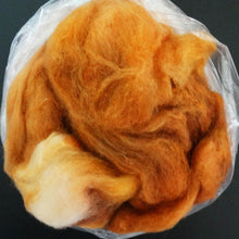 Load image into Gallery viewer, Polwarth/Silk Blend, Mustard Orange, www.skyloomweavers.com