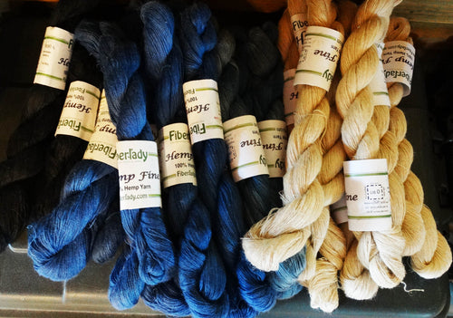 Lace Weight 100% Hemp yarn from The Fiber Lady.