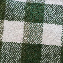 Load image into Gallery viewer, Green &amp; White Boucle - Checks, www.skyloomweavers.com

