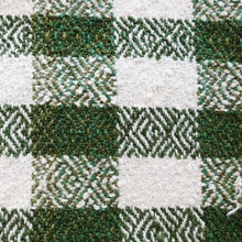 Load image into Gallery viewer, Green &amp; White Boucle Towel - Half Checks, www.skyloomweavers.com
