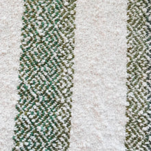 Load image into Gallery viewer, Green &amp; White Boucle Towel - White, www.skyloomweavers.com
