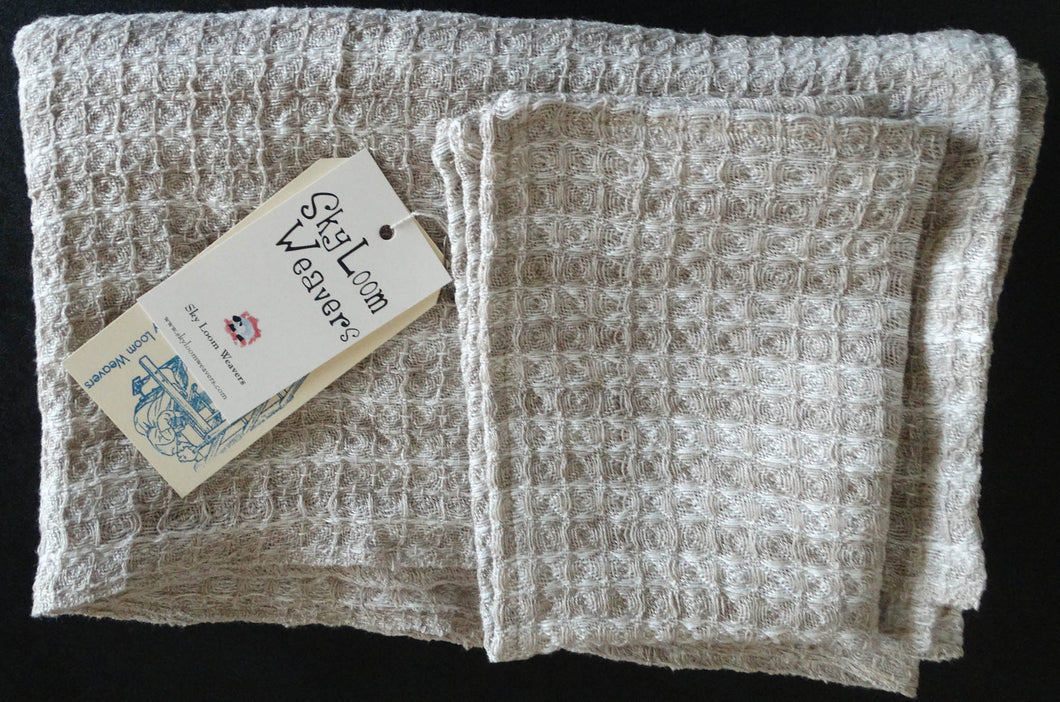 Linen Bath Towel w/Linen Face Towel, www.skyloomweavers.com