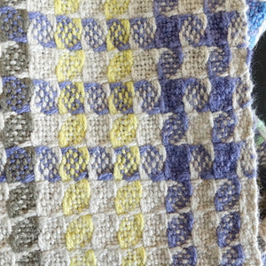 Rainbow Pinwheels Towel - Purple & Green, www.skyloomweavers.com