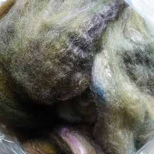 BFL & Silk Spinning Fiber - Deep Woods, www.skyloomweavers.com