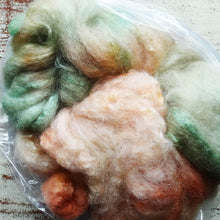 Load image into Gallery viewer, BFL &amp; Silk Spinning Fiber - Secret Garden, www.skyloomweavers.com
